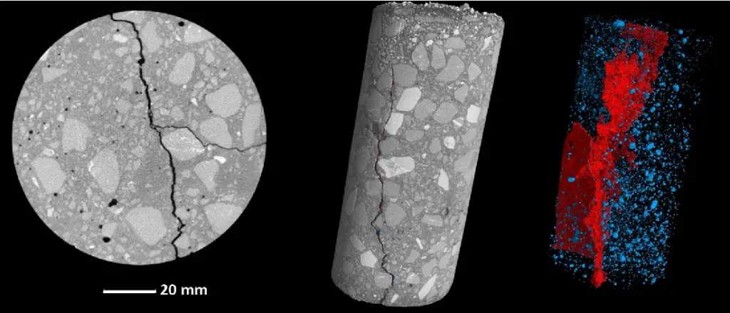 X-ray computed tomography image of concrete